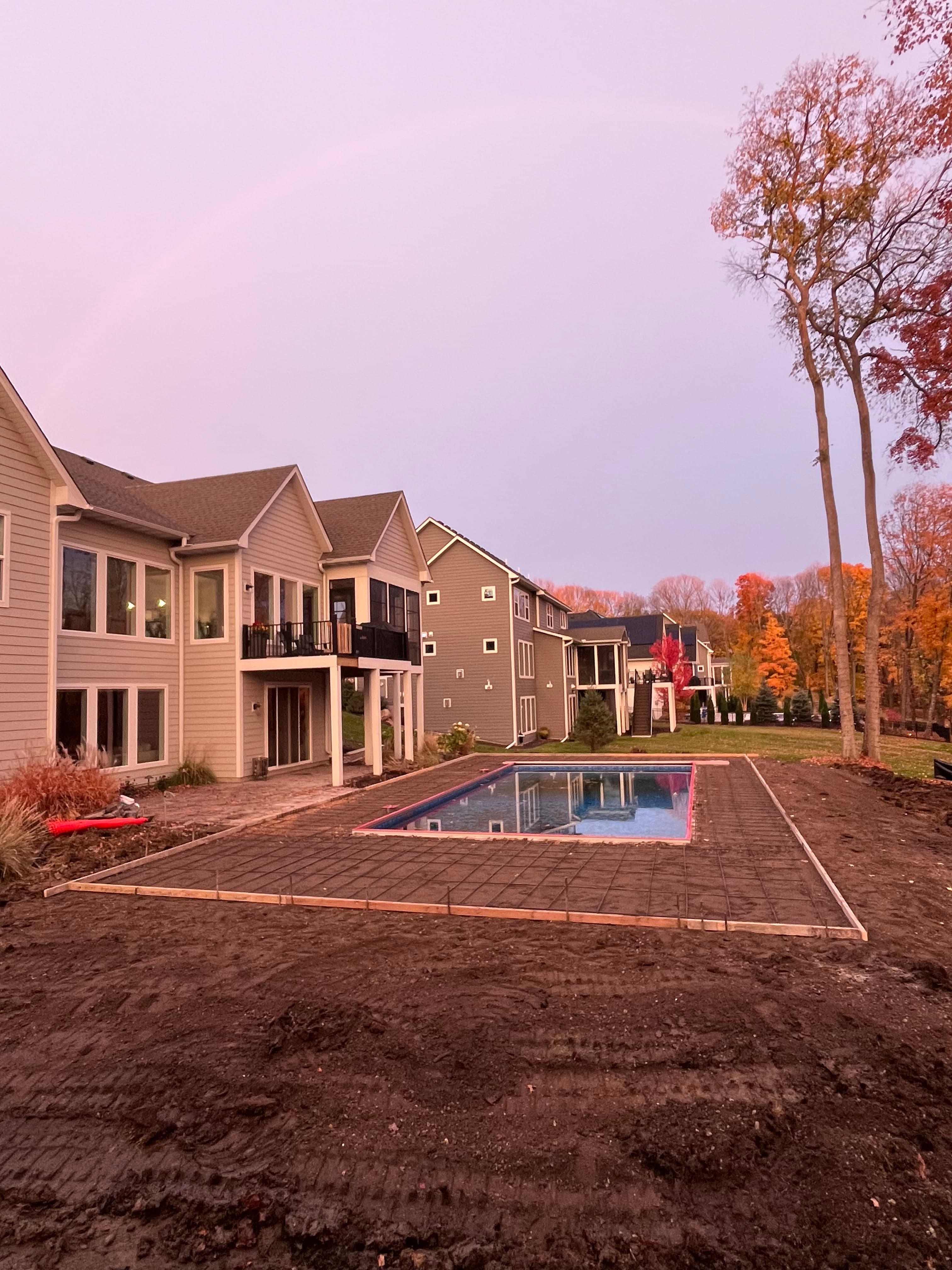 Project Concrete Pool Deck Build with a Finished Stamped Border image