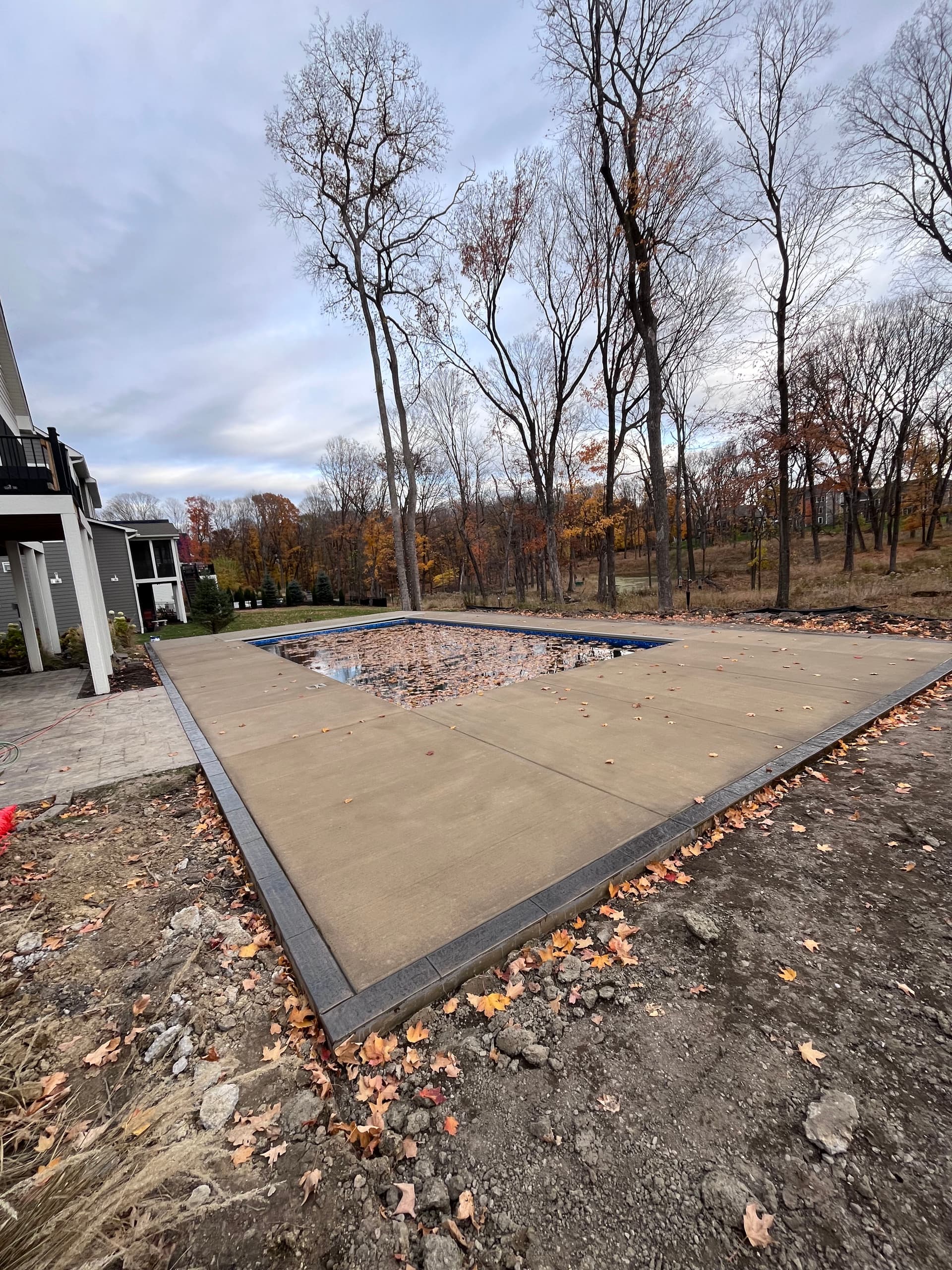 Gallery photos for Concrete Pool Deck Build with a Finished Stamped Border: Image #1