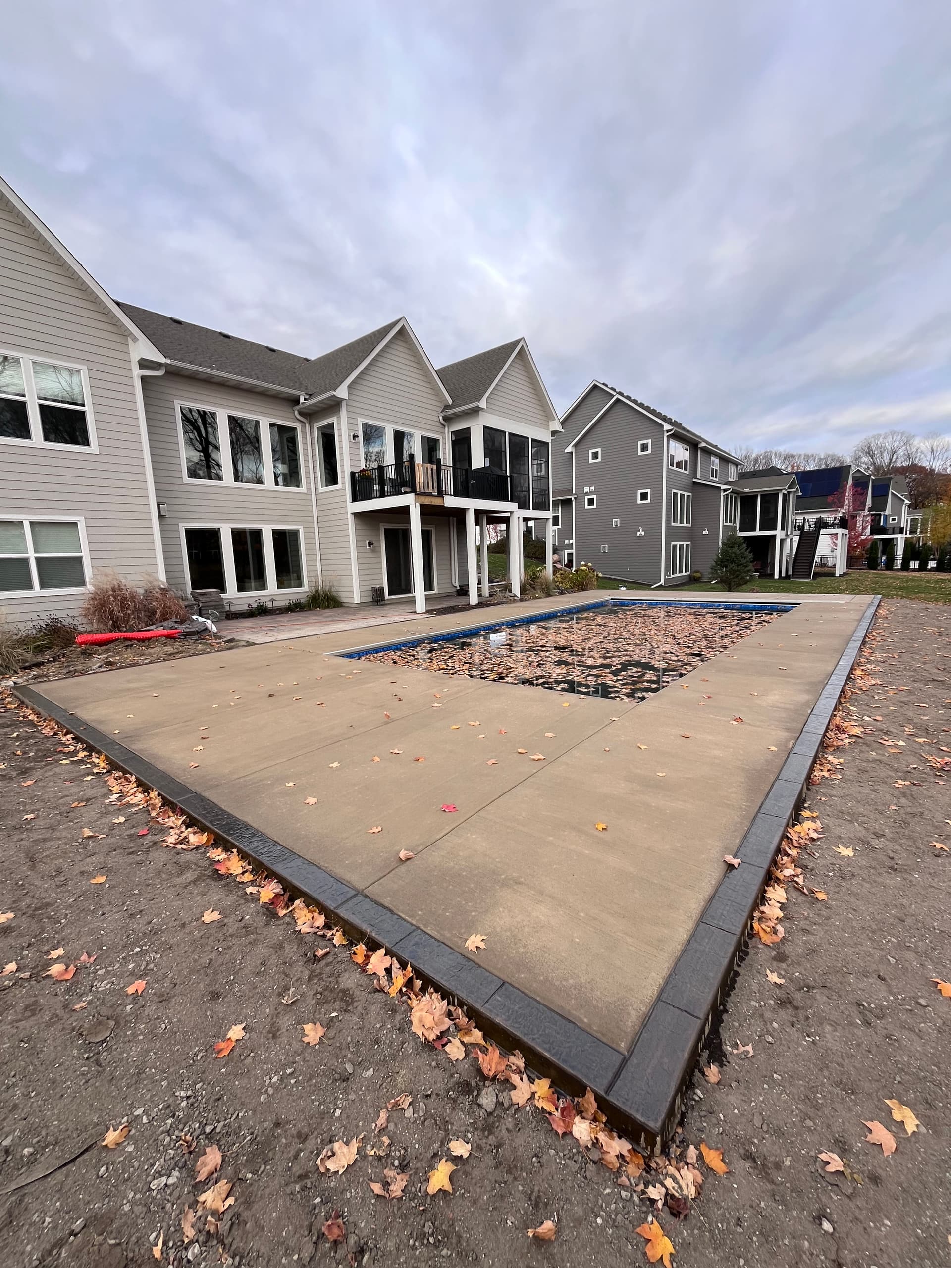 Gallery photos for Concrete Pool Deck Build with a Finished Stamped Border: Image #2