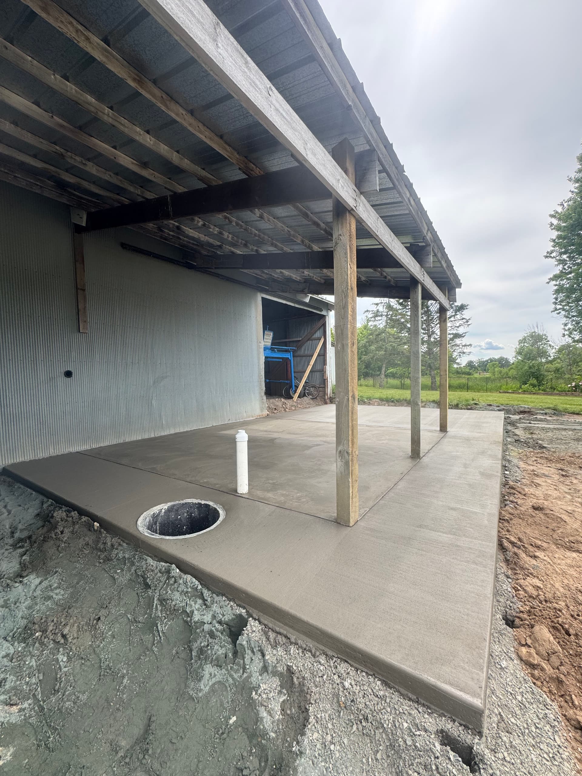 Concrete Slab Pour for the Pizza Shack at Taylor's Falls Threshing Show image