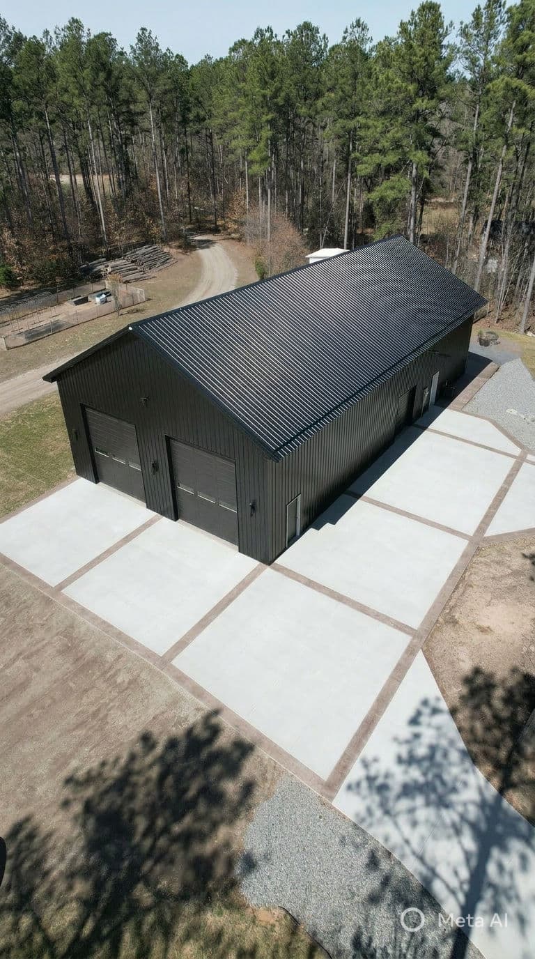 Barndominium Build with Stamped Concrete in Cambridge Minnesota image