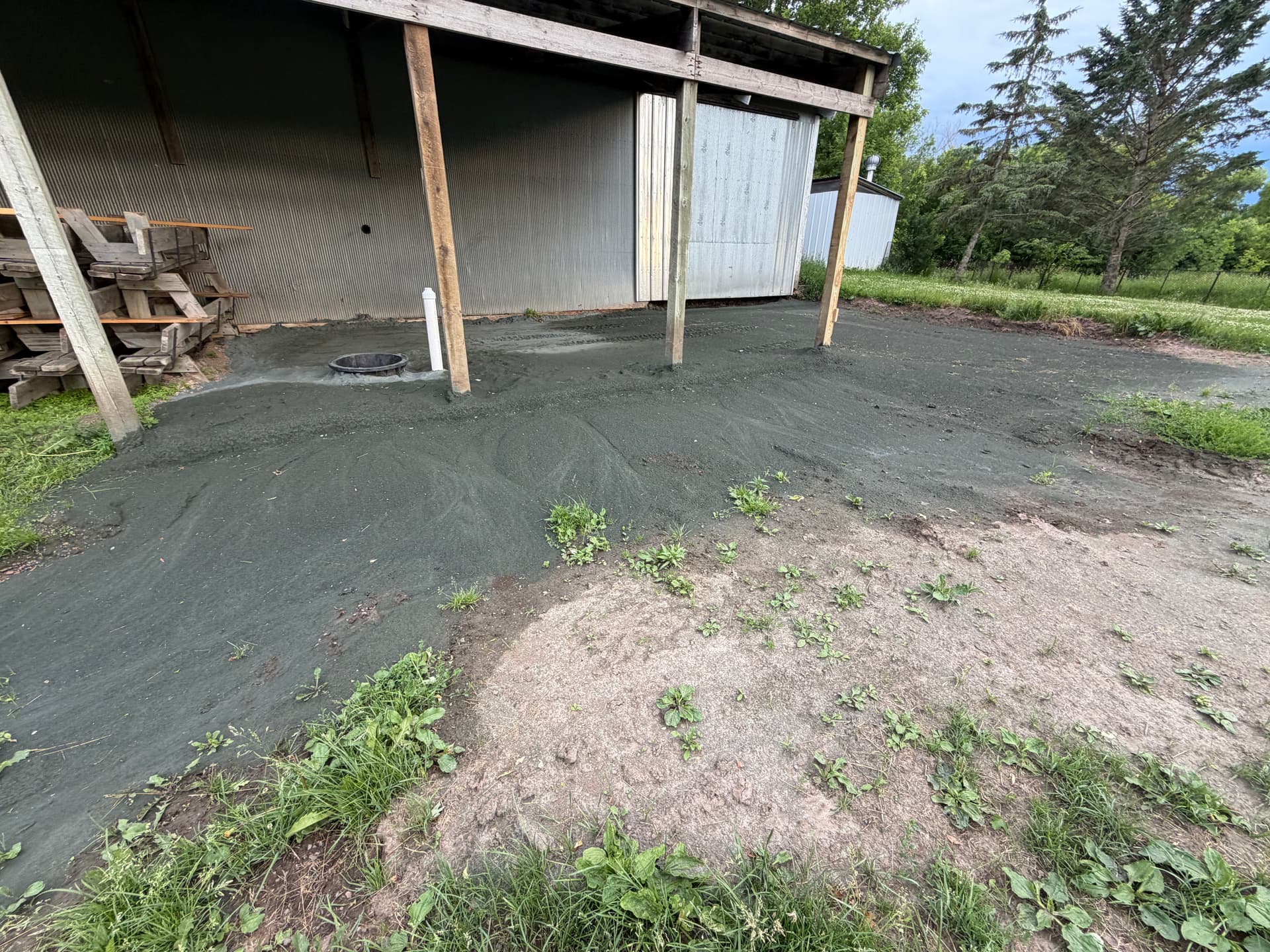 Gallery photos for Concrete Slab Pour for the Pizza Shack at Taylor's Falls Threshing Show: Image #2
